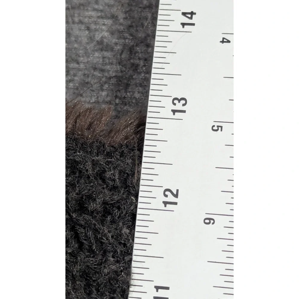 Muk Luks Boots Womens‎ 9 Gray Boho Suede  Brown Faux Fur Crotchet Sweater Boots
